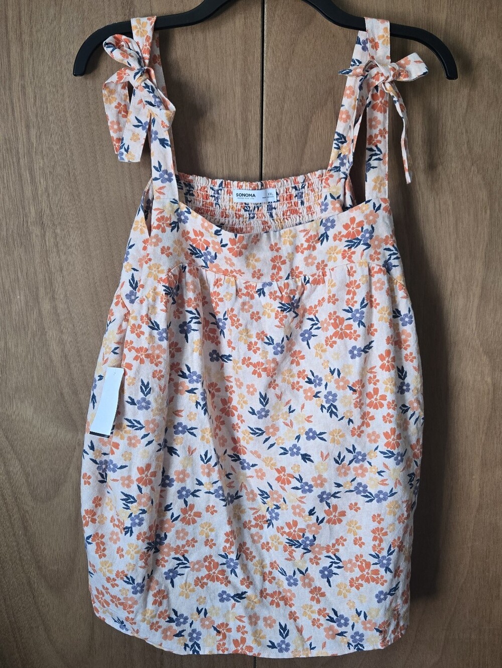 Floral Tie-Shoulder Top